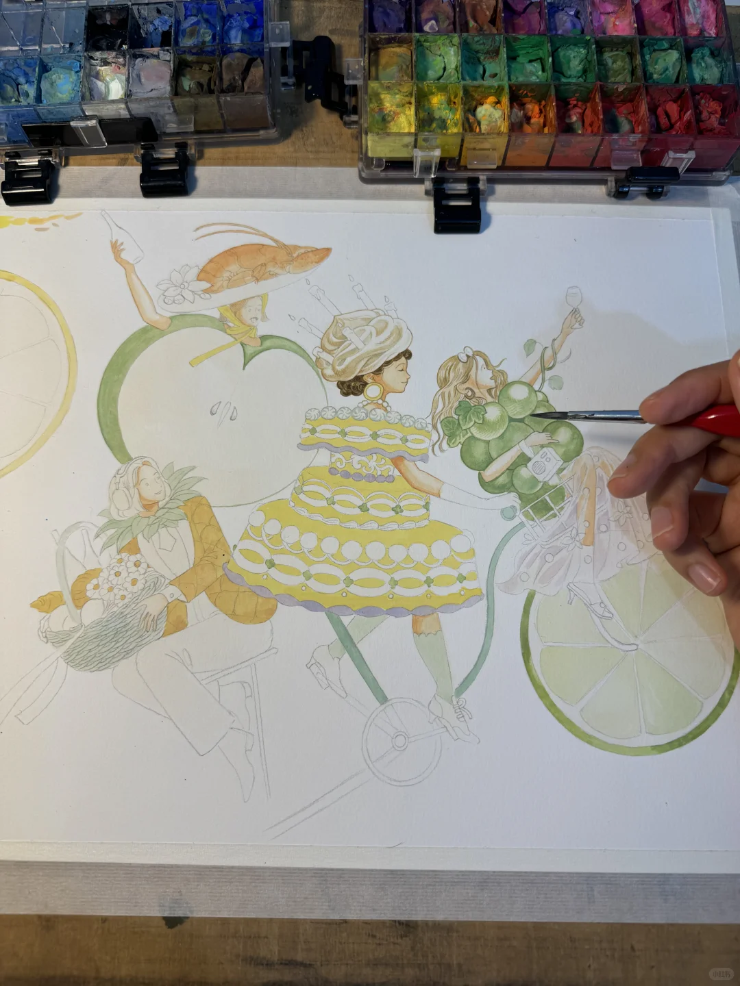 揭晓“??雷司令590岁生日”水彩插画海报