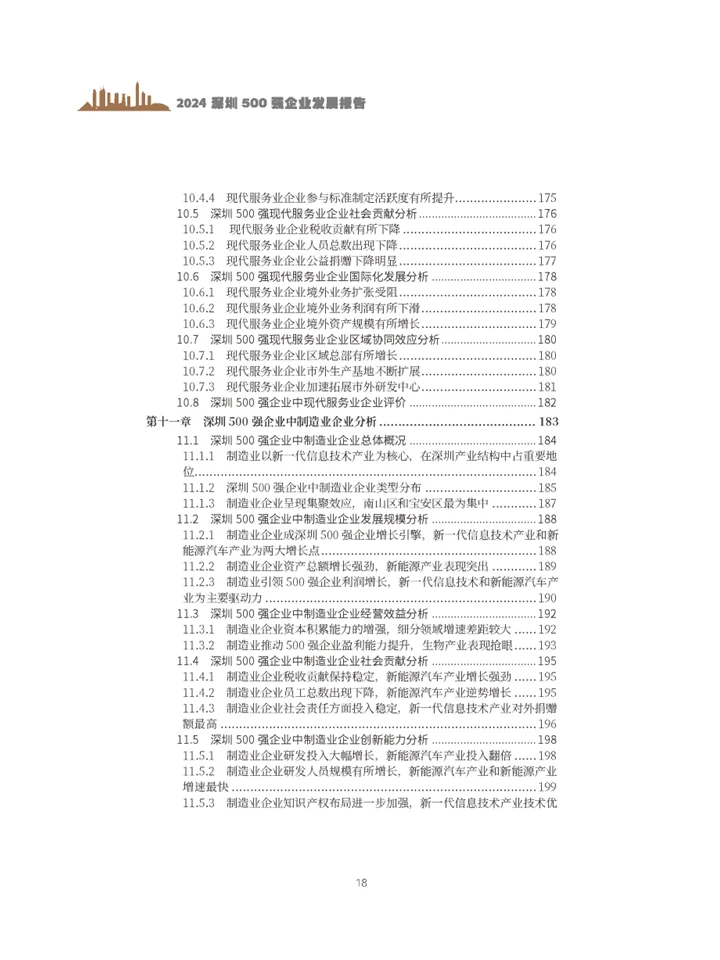 深度解读2024深圳500强企业发展现现状趋势