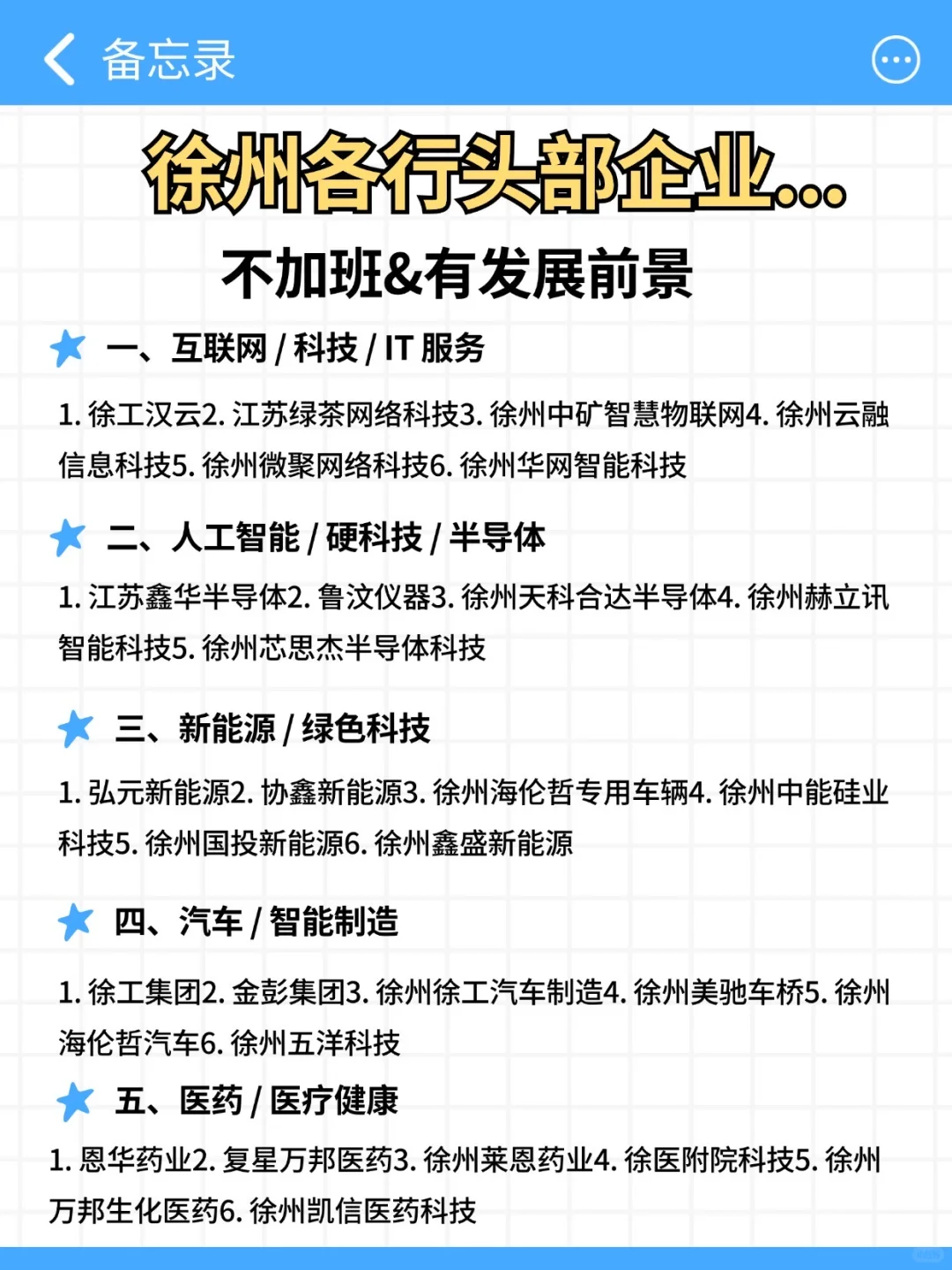 徐州超全8 大行业头部企业都在这！