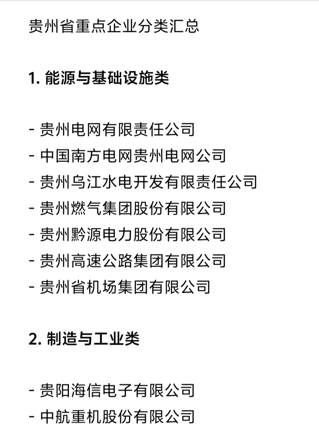 企业盘点—贵州