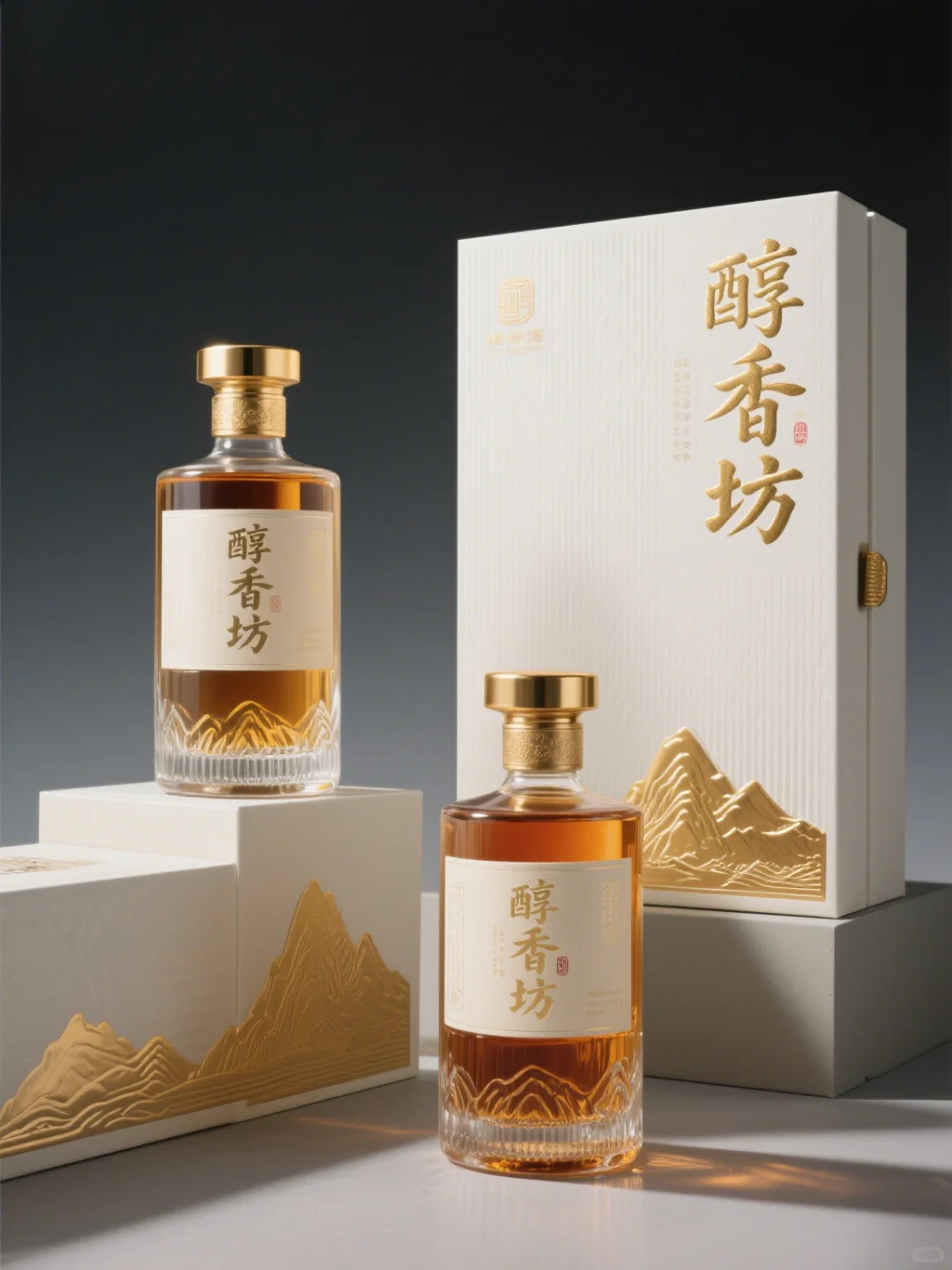 来唠唠我刚做完的「醇香坊」酒品包装设计～