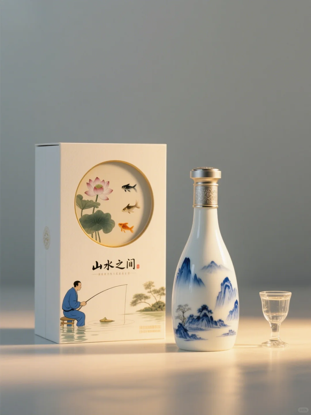 把客户要的 “山水意境” 设计进酒水包装里