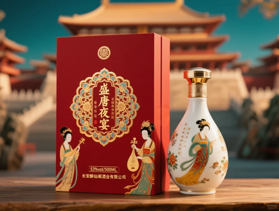 唐朝主题酒盒