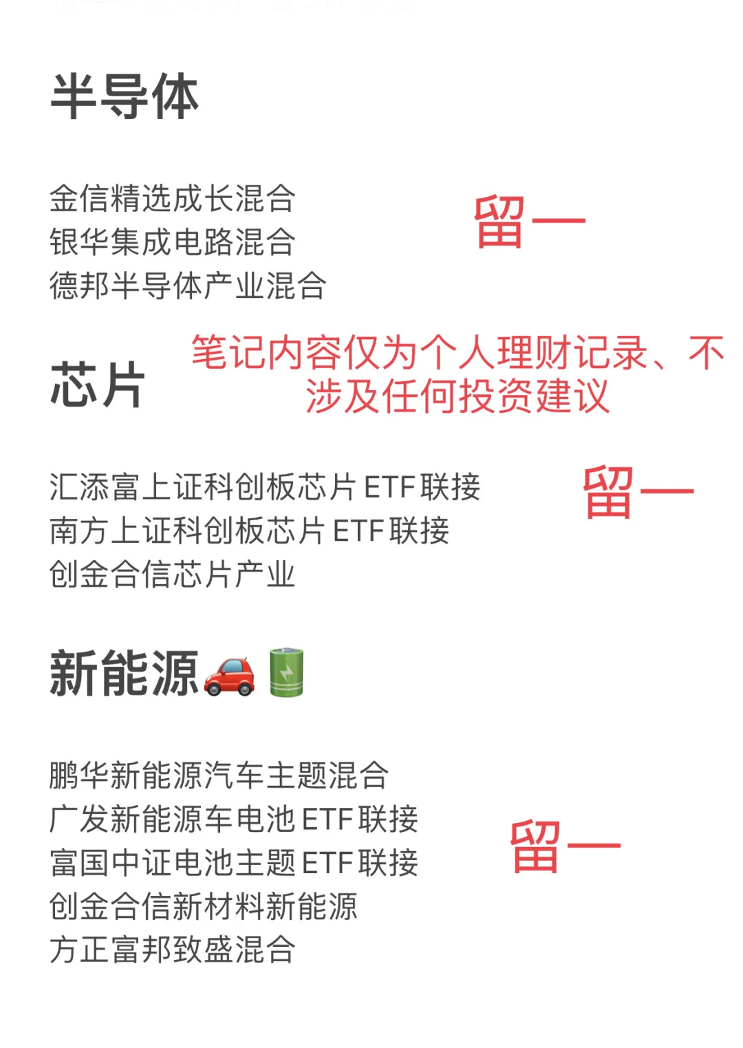 十?️个人当前持有热门板块基金合集