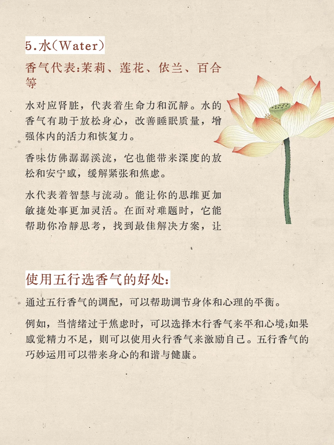 香文化｜五?所对应的植物香气