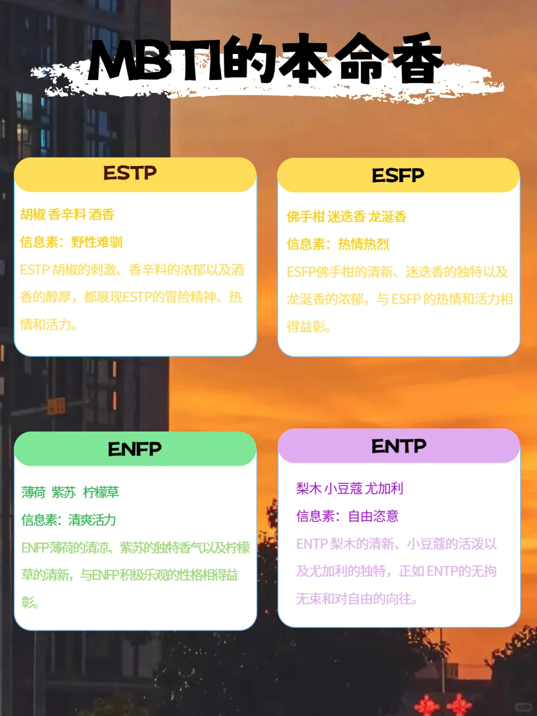 MBTI人格选香指南！你的人格是什么味道？