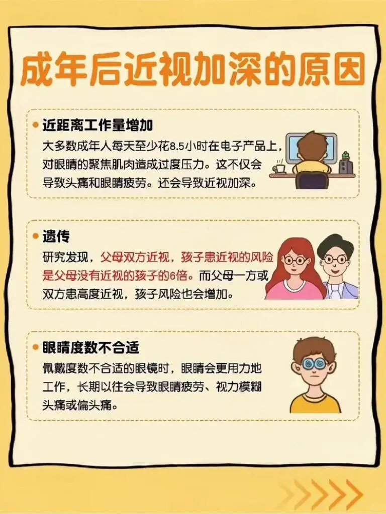 为什么近视度数会一直增涨？