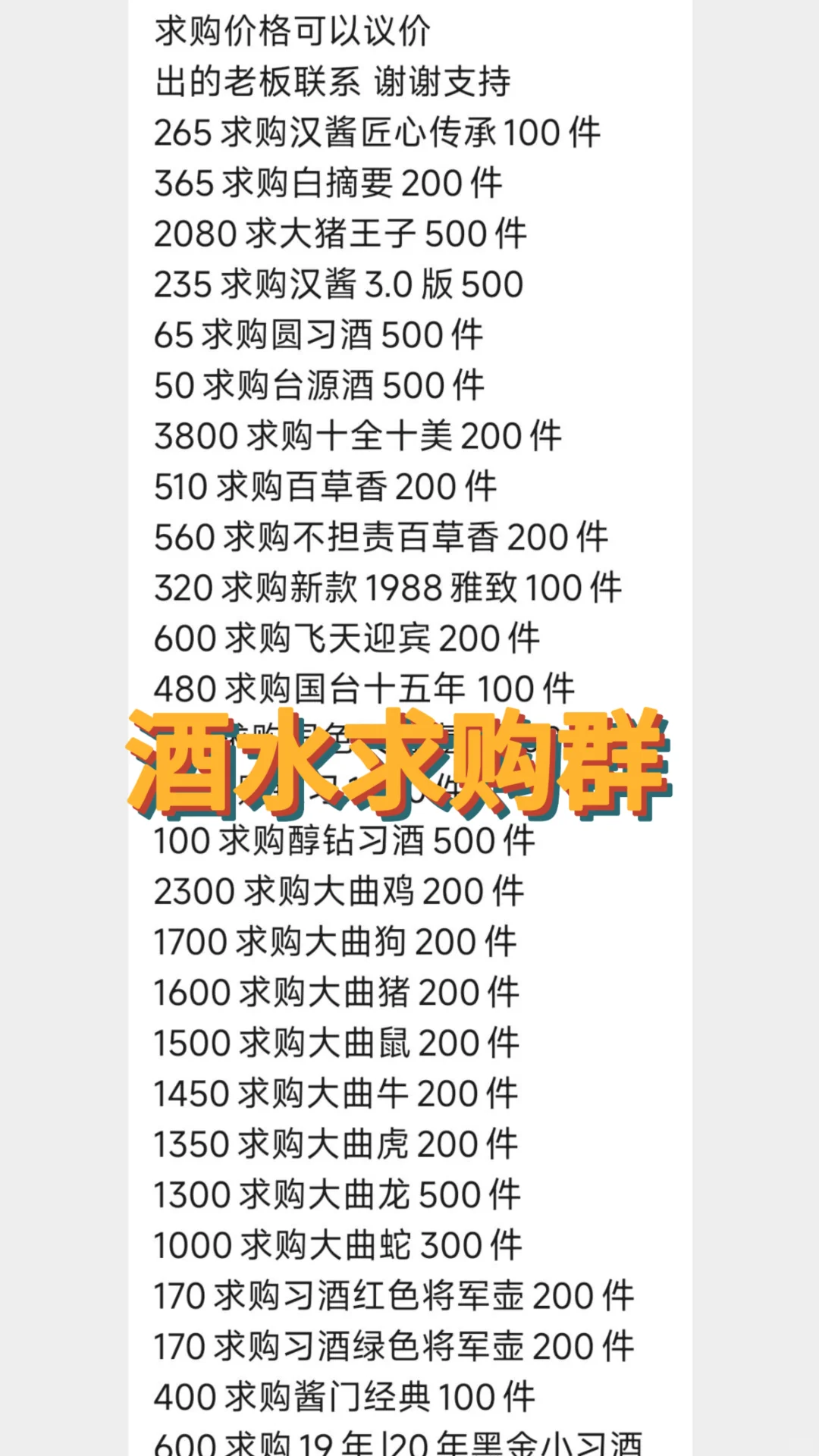 酒水群，进