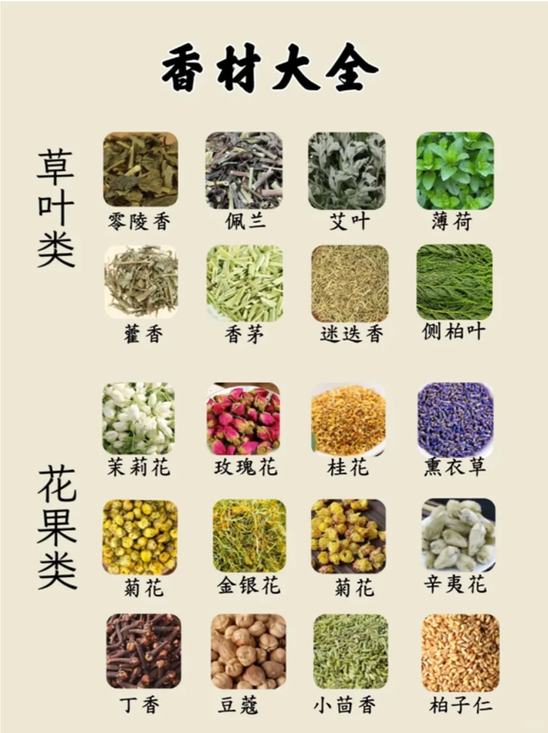 零基础学香料香料香谱大全❗