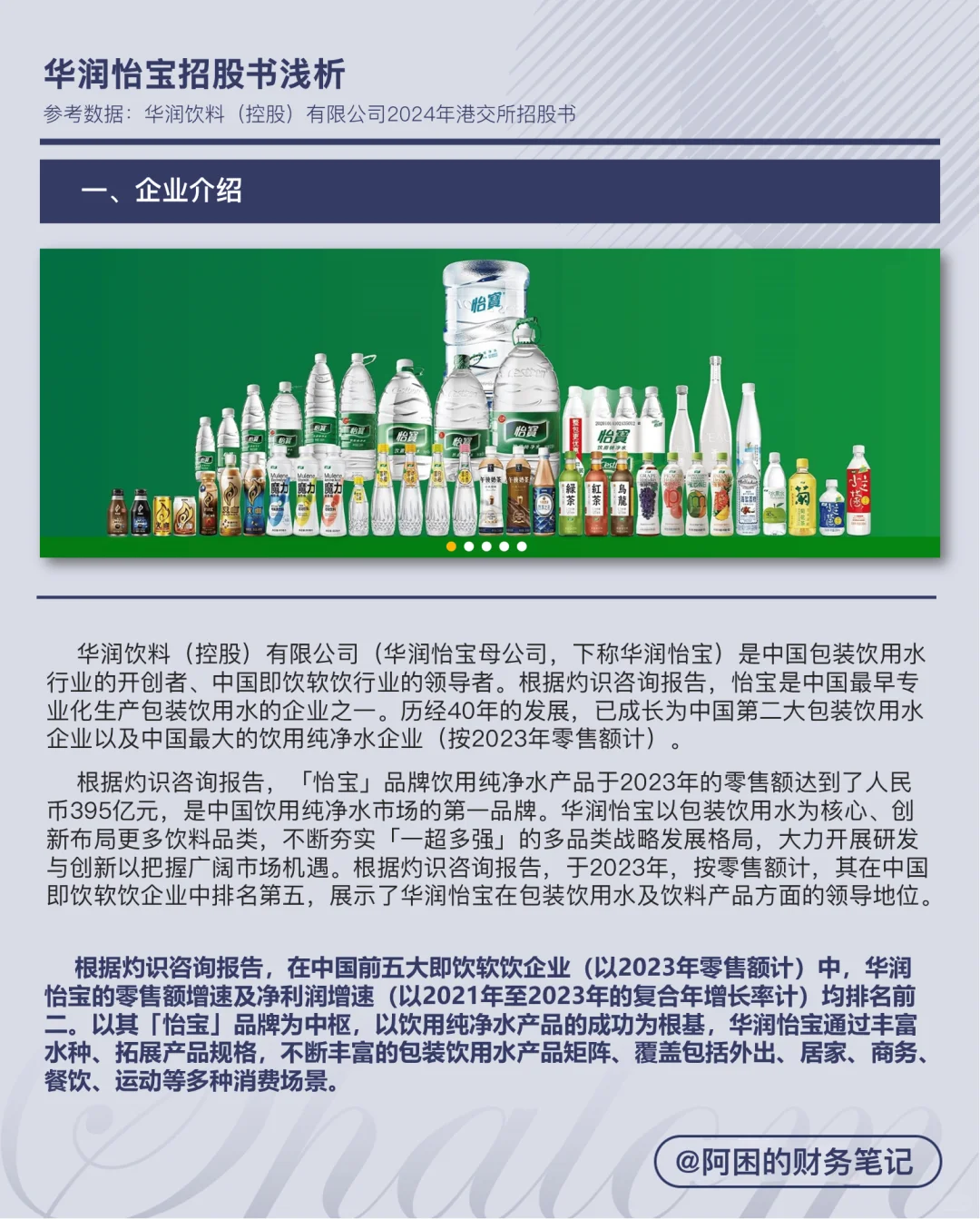 华润怡宝招股书浅析（一）企业与行业概览
