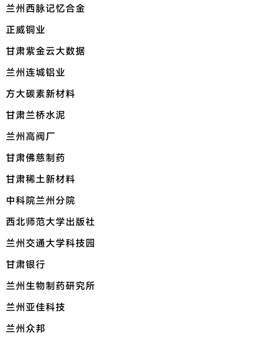 兰州头部企业