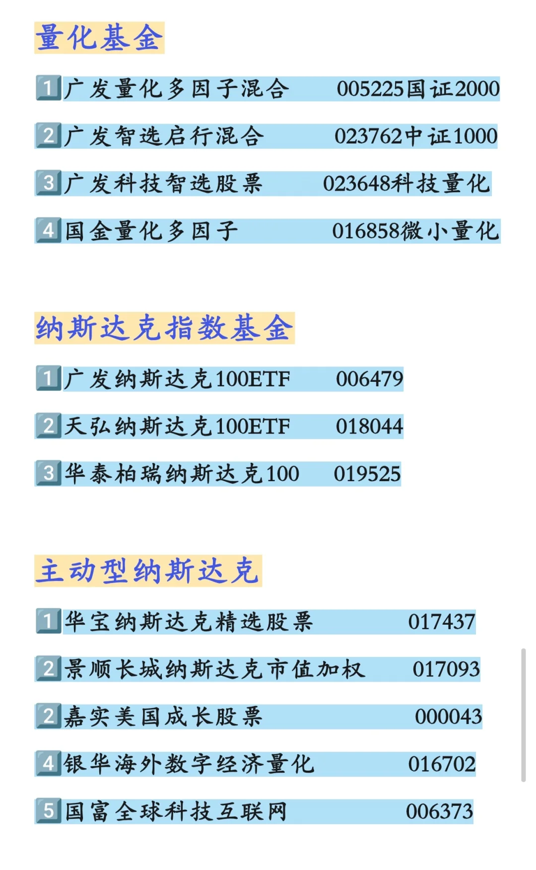 基金整理归类