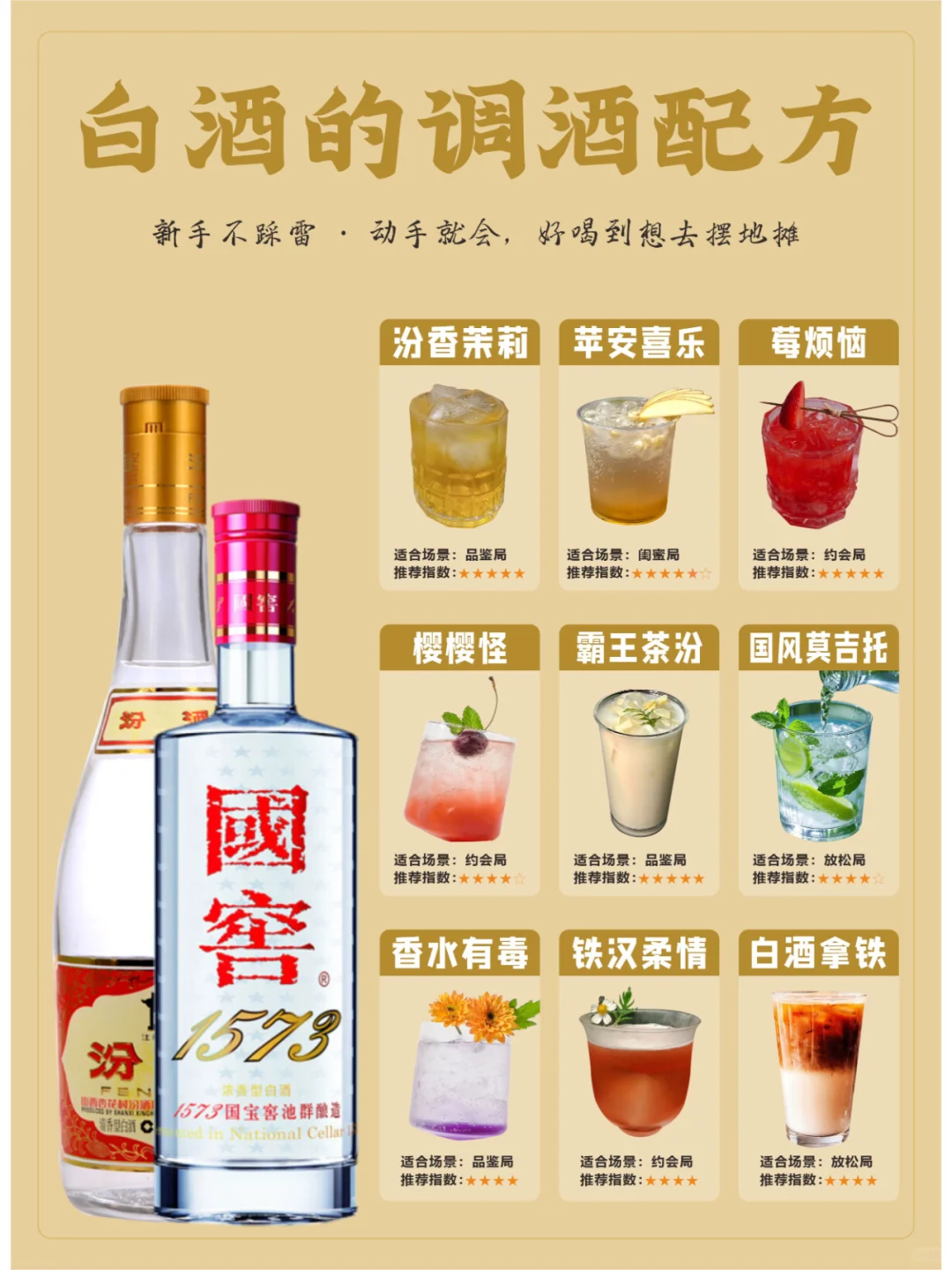 0失误,白酒也能变成好喝的鸡尾酒!