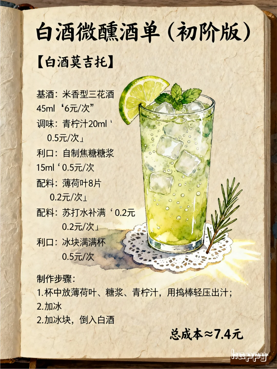 白酒微醺酒单，微醺好喝还出片！