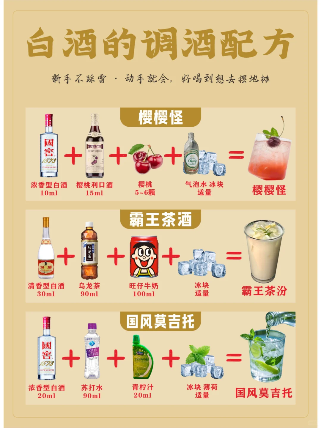 0失误,白酒也能变成好喝的鸡尾酒!