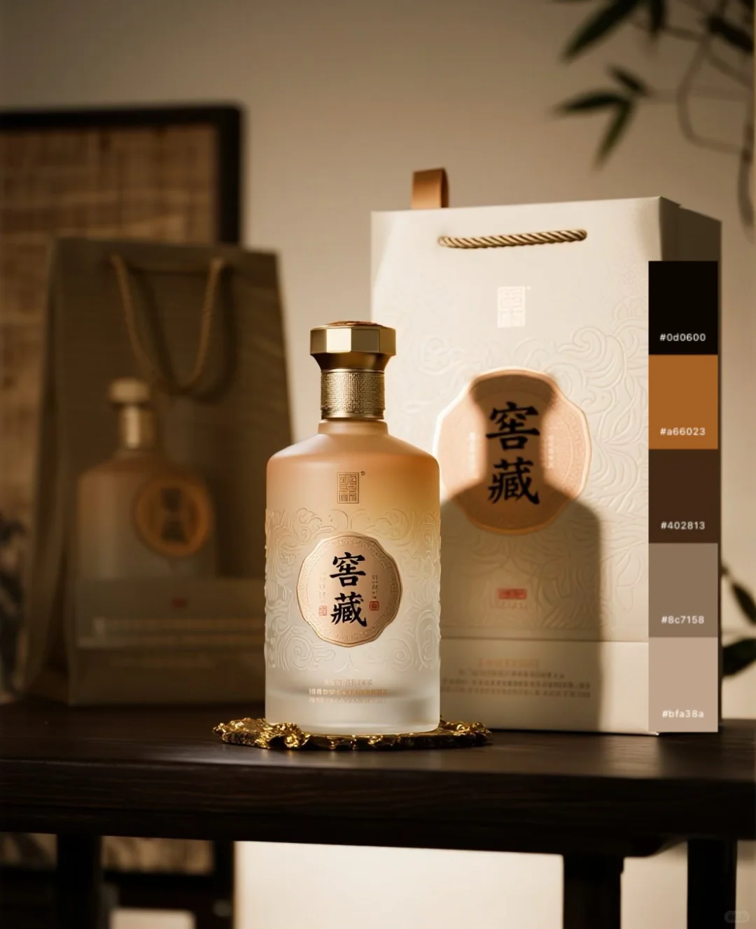 高级感酱香白酒包装设计 中式酒瓶包装设计