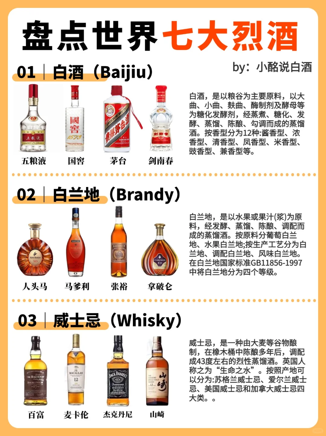 世界七大烈酒有哪些❓新手调酒必懂?