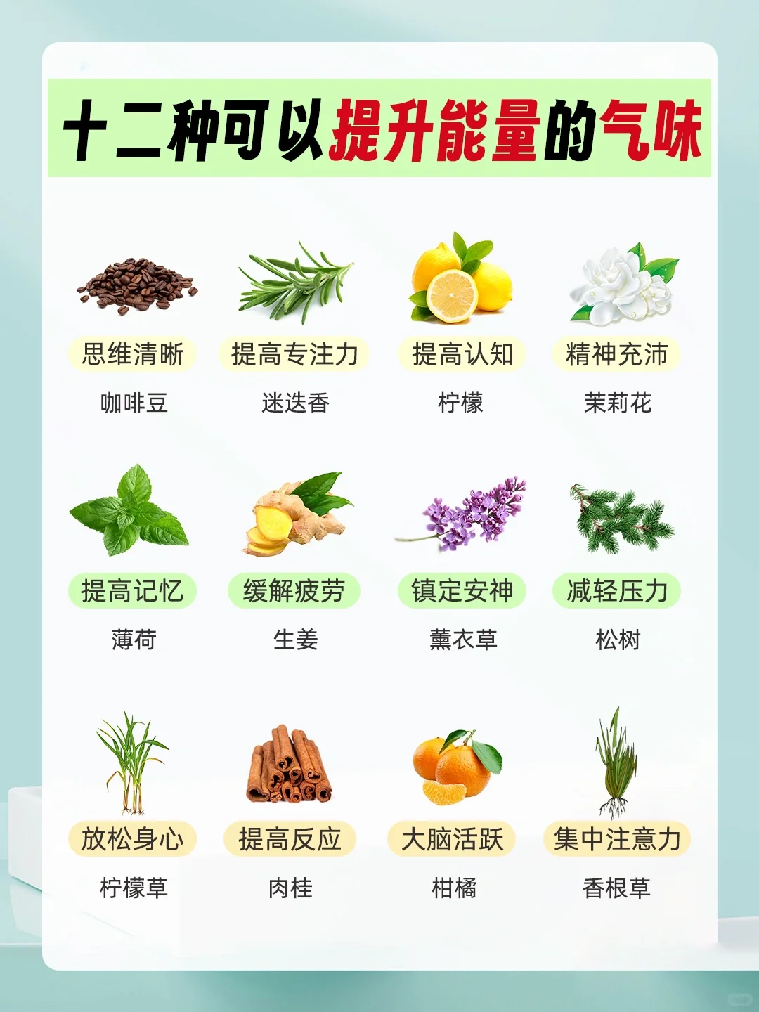 十二种可以提升能量的气味?