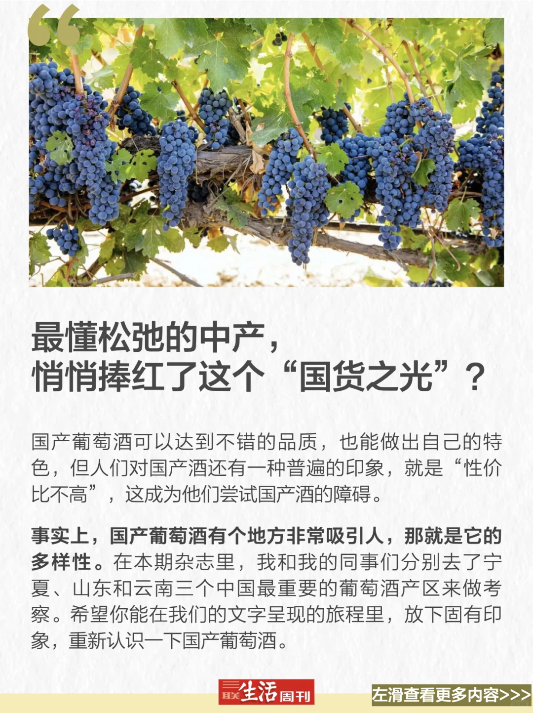为什么不试试国产葡萄酒？