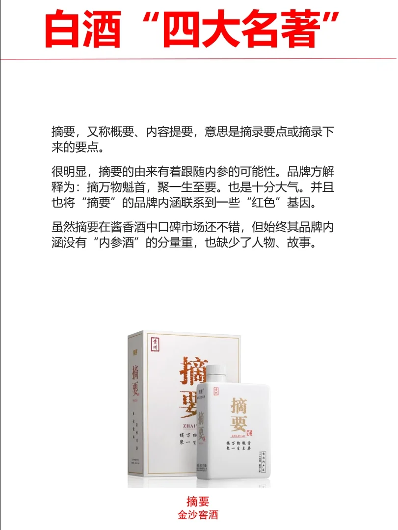 白酒四大名著