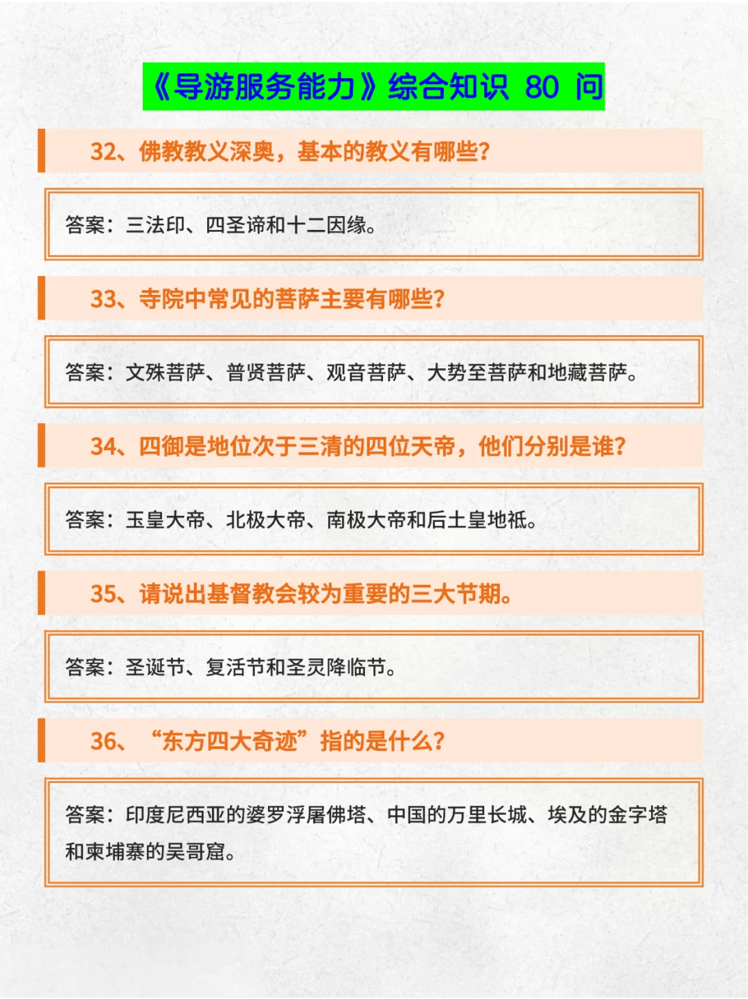 导游服务能力综合知识速背保底90+