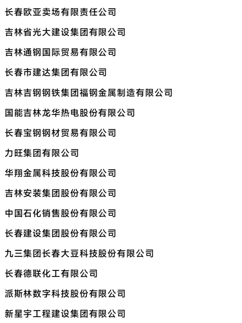 长春头部企业