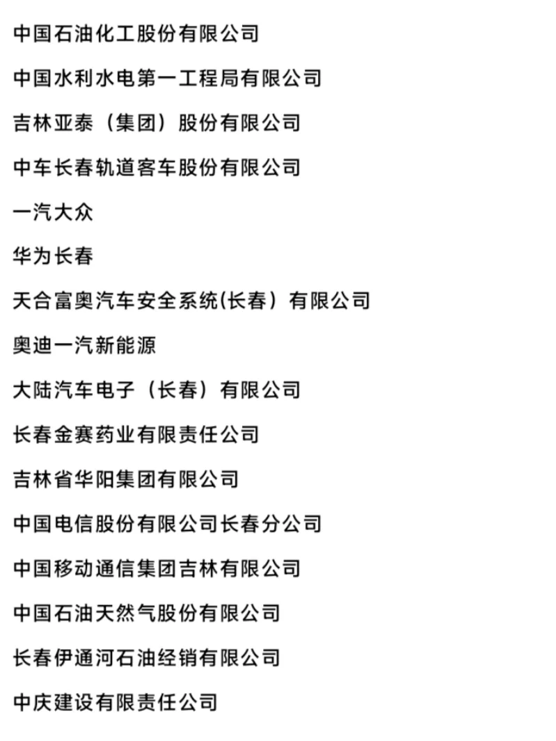 长春头部企业
