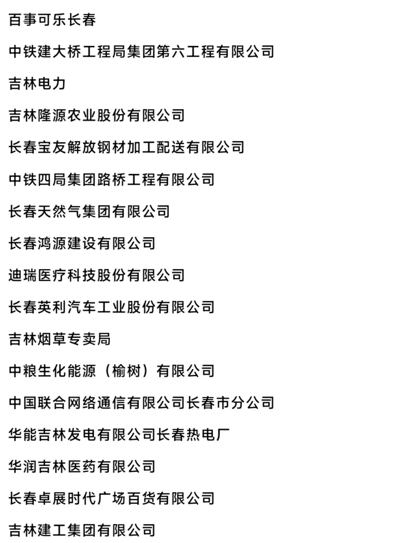 长春头部企业