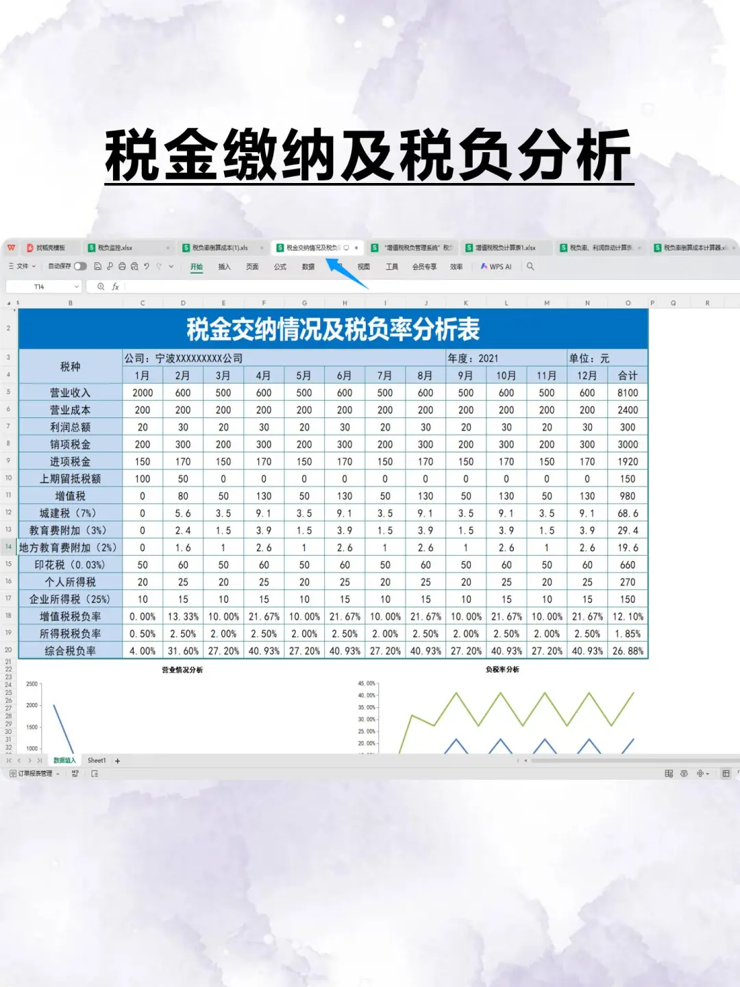 身为财务，税负率都不会那就太水了吧！