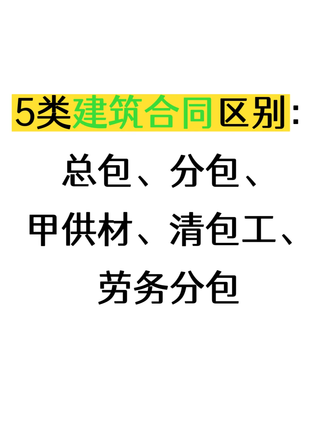 建筑人必看!5类合同+税率一次分清