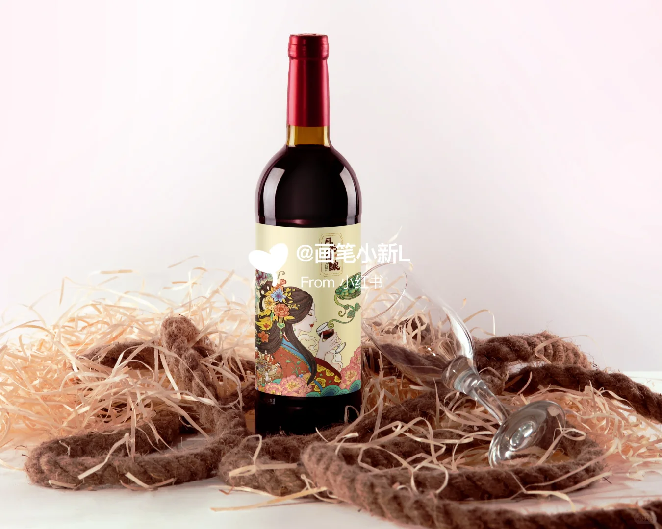 ?价值四位数的红酒包装插画它来啦~