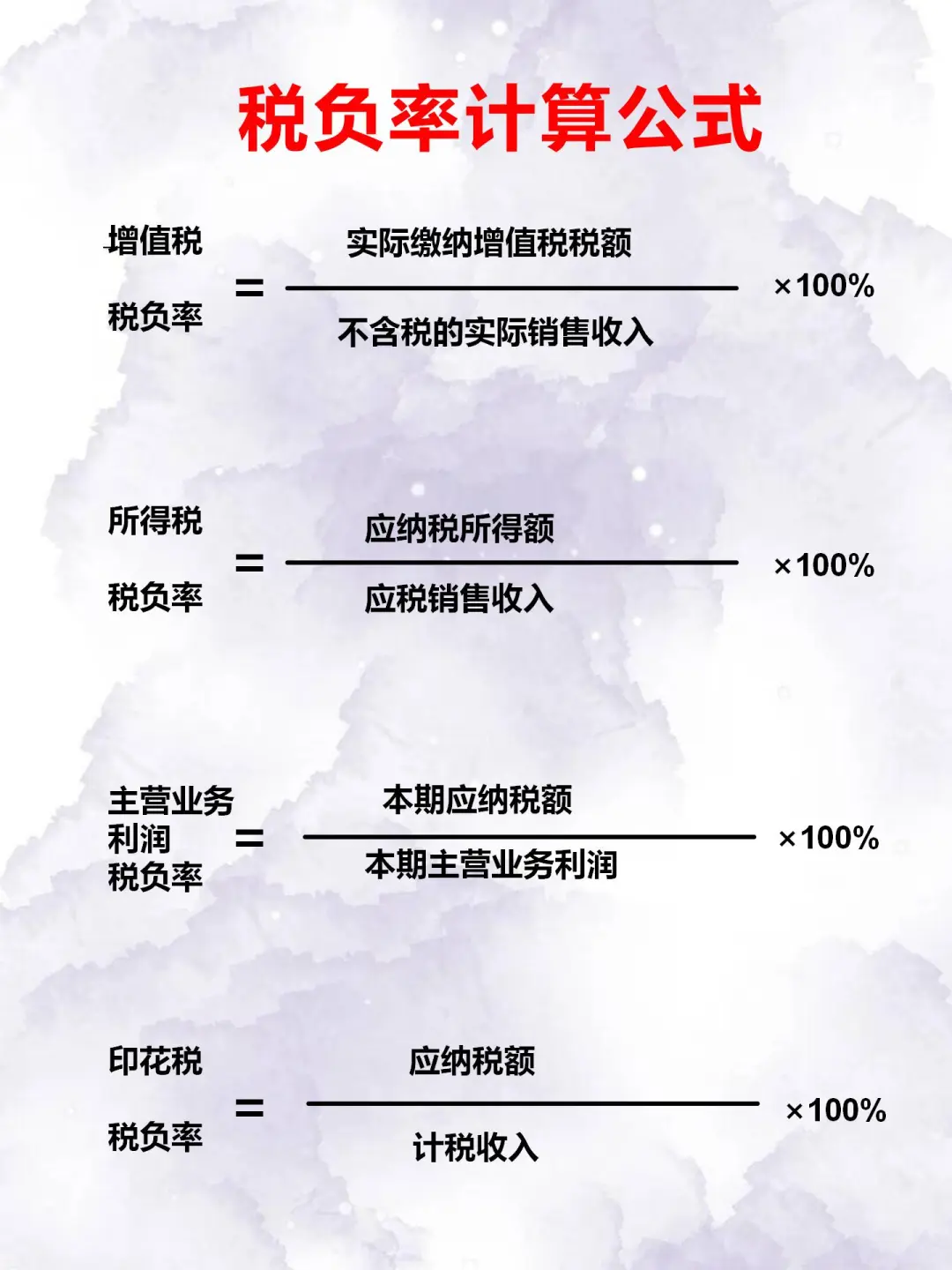 身为财务，税负率都不会那就太水了吧！