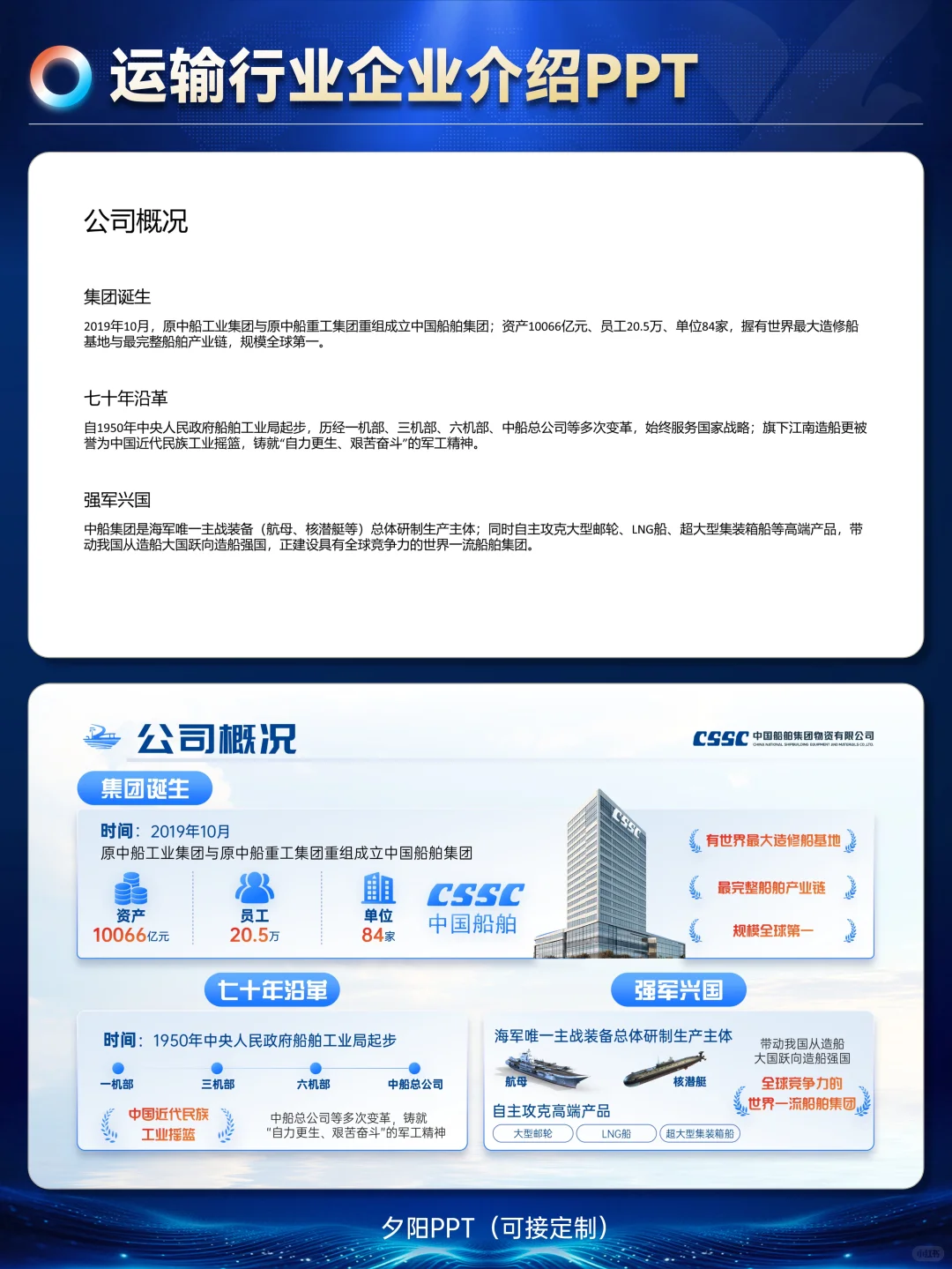 ✅案例展示｜运输行业企业介绍PPT