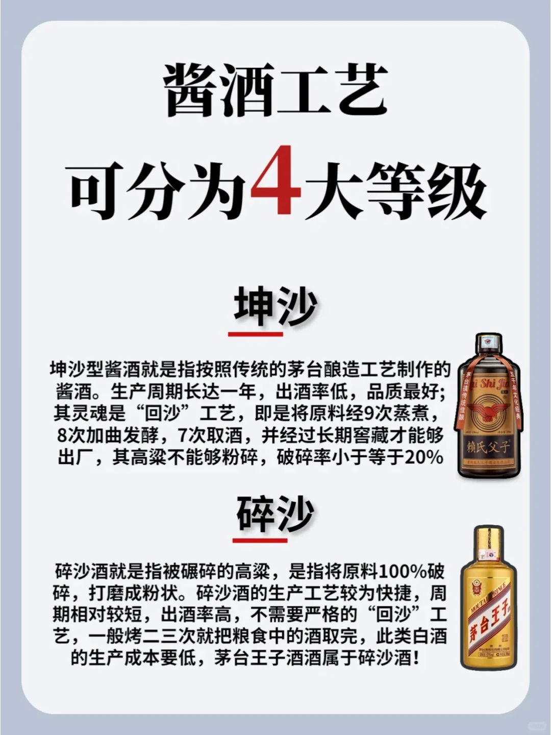 酱酒工艺可分为4大等级!!!
