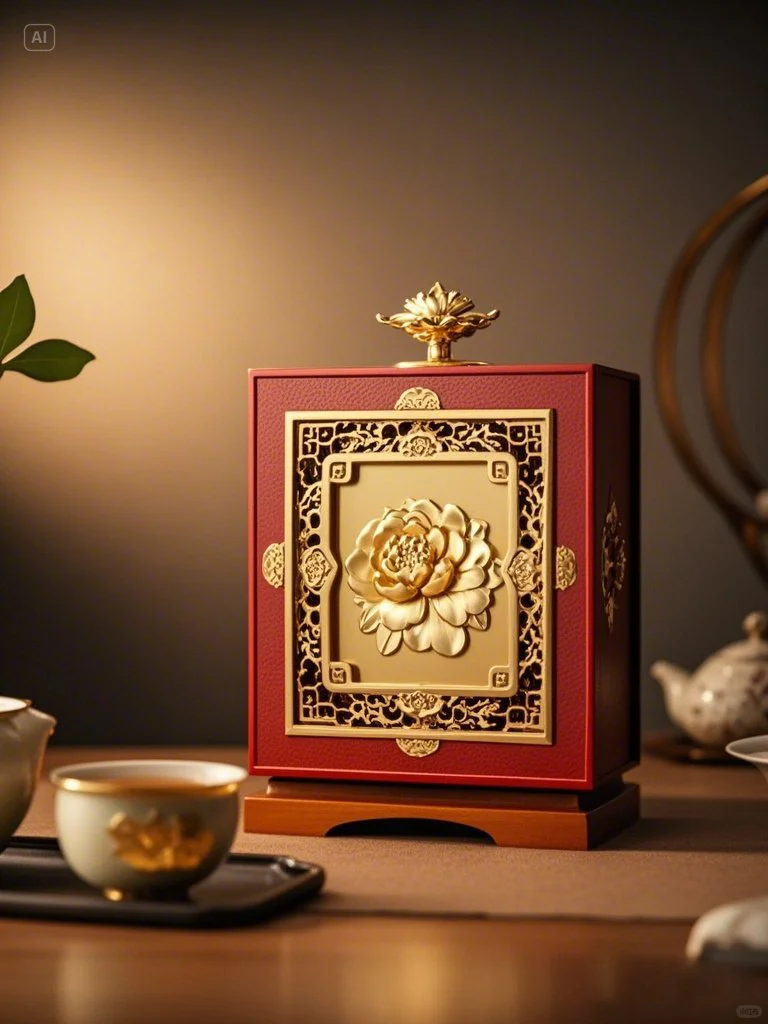 国风包装设计｜传统牡丹花纹简约礼盒设计