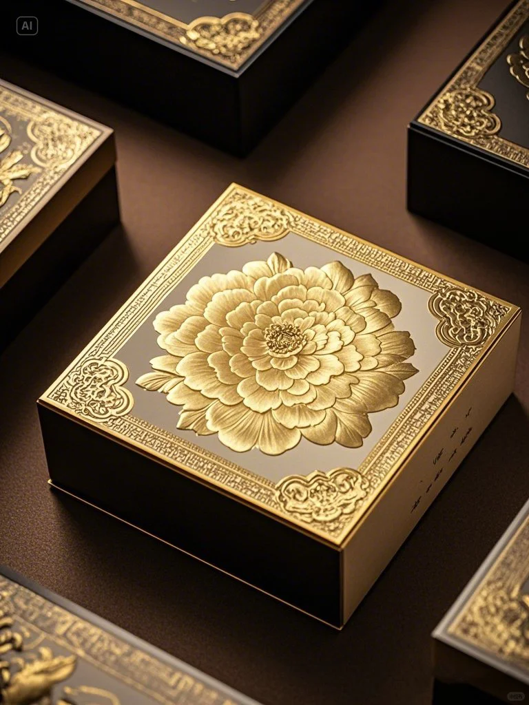 国风包装设计｜传统牡丹花纹简约礼盒设计