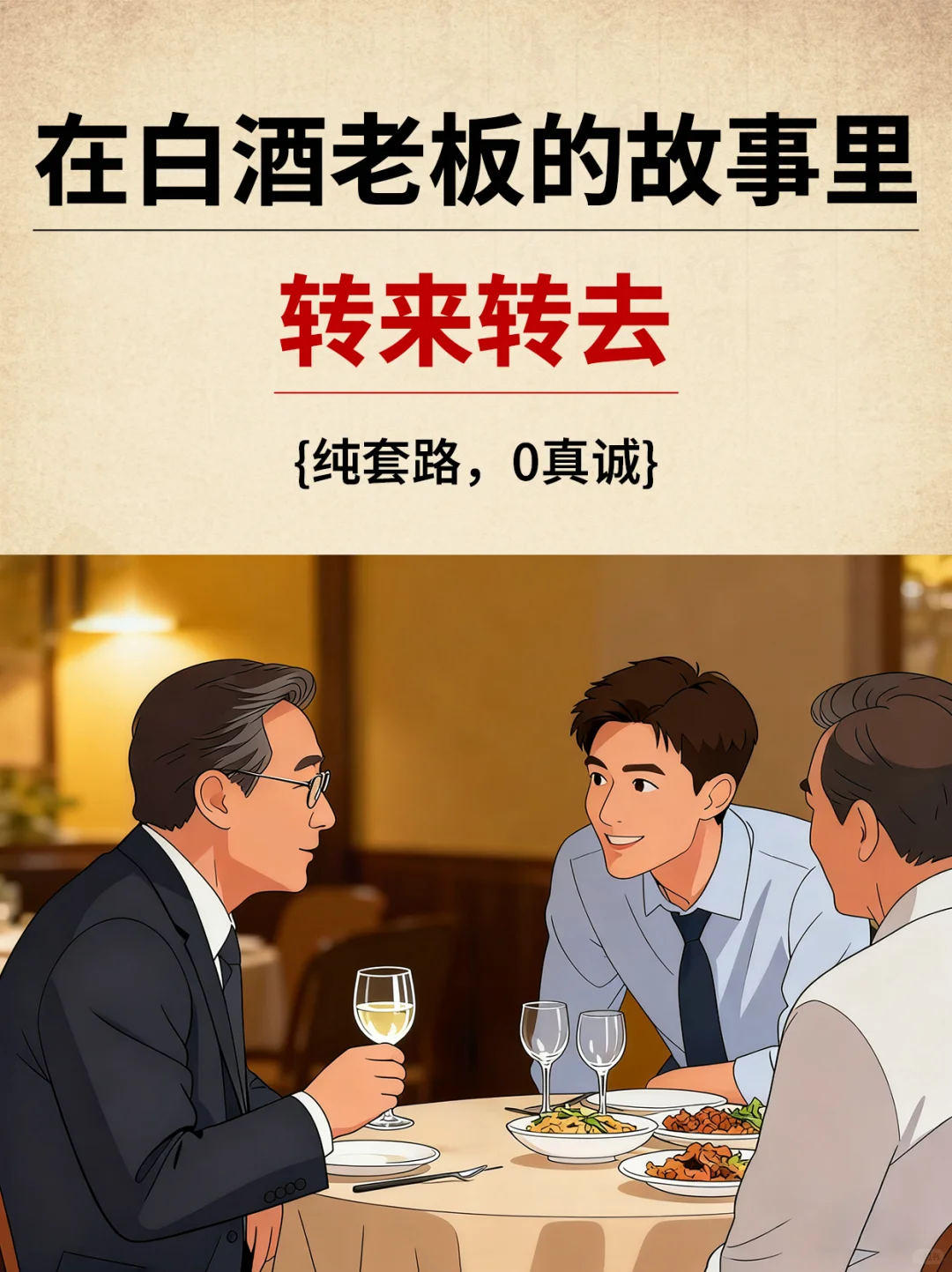 在白酒老板的故事里转来转去 纯套路，0真诚