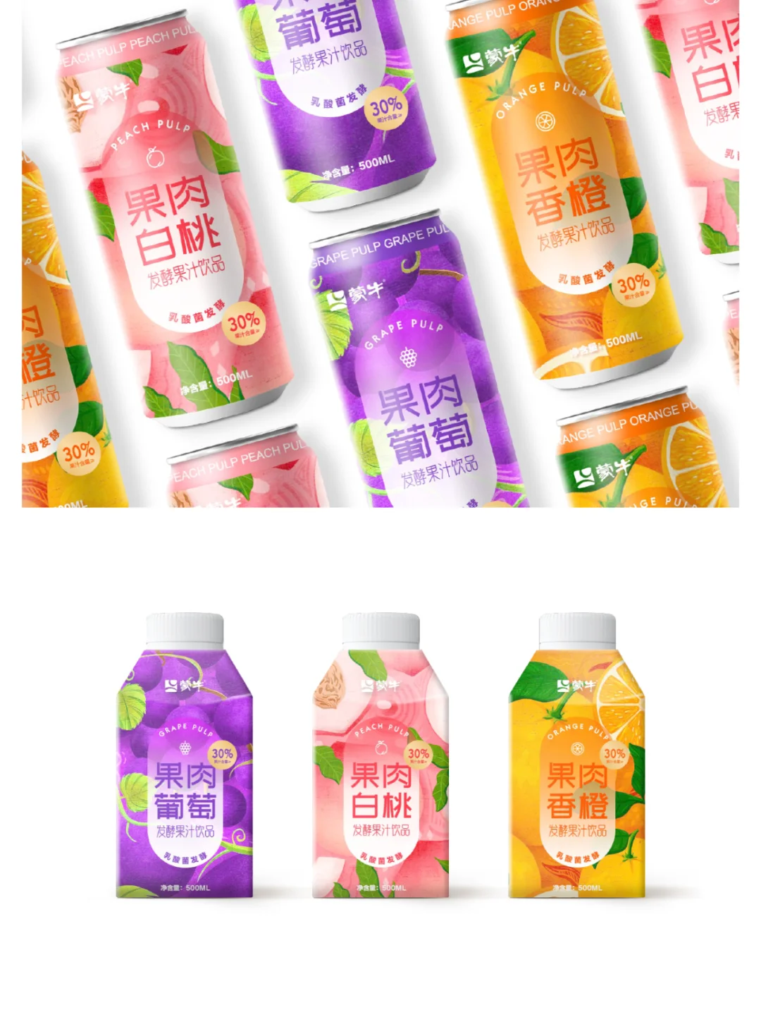 原创设计｜乳酸菌发酵果肉果汁饮品