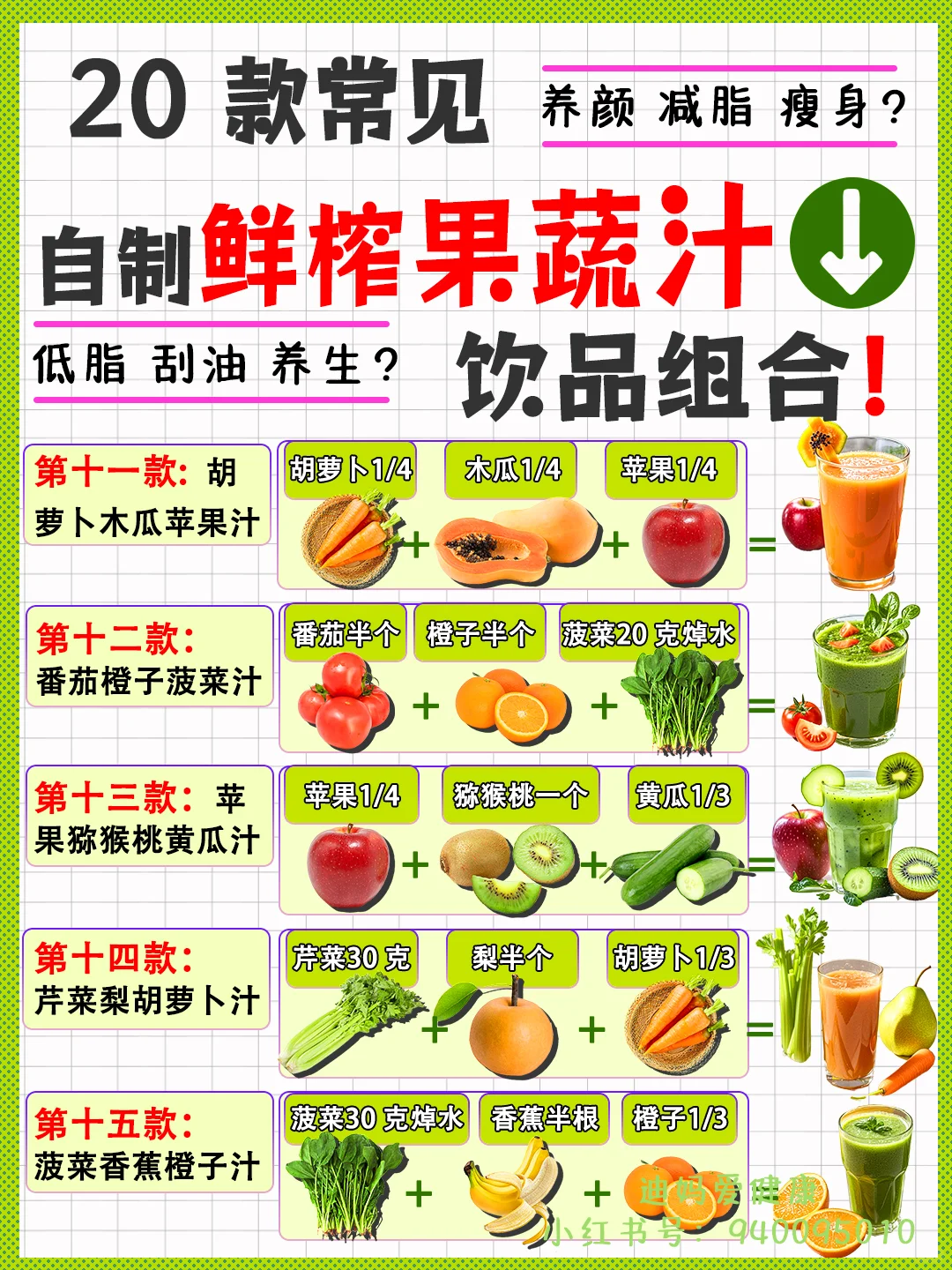 减肥减脂吃这些自制神仙饮品鲜榨果蔬汁饮料