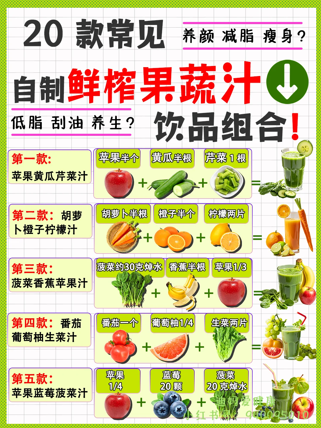 减肥减脂吃这些自制神仙饮品鲜榨果蔬汁饮料