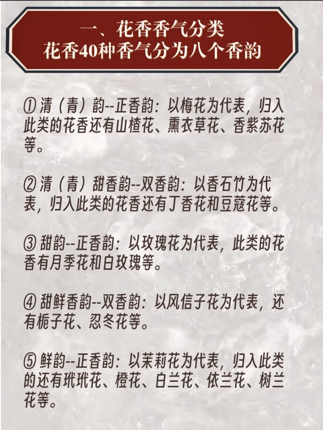 干货分享｜ 调香专家通常的香气分类