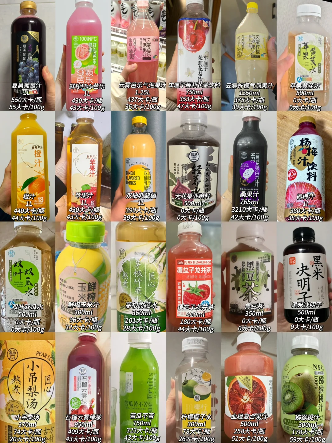 减脂期可以喝果汁吗？盒马果汁热量大测评✅