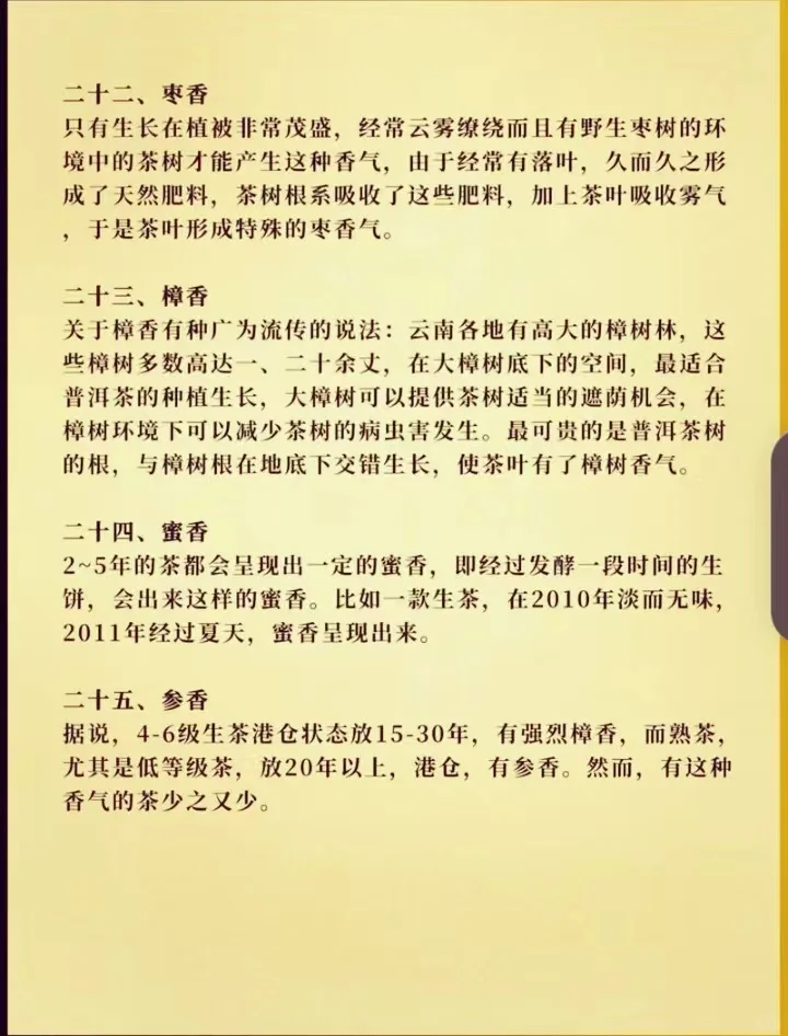 茶叶的二十八种香气