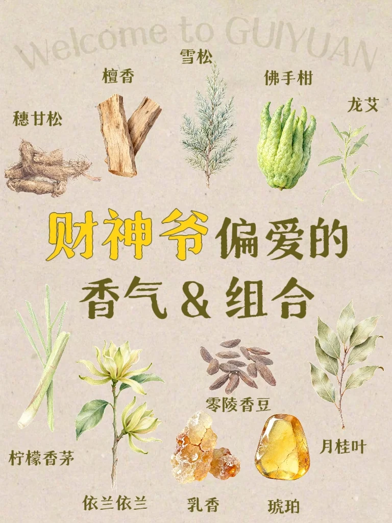 五行×香气｜财神爷偏爱的香气&组合（2）