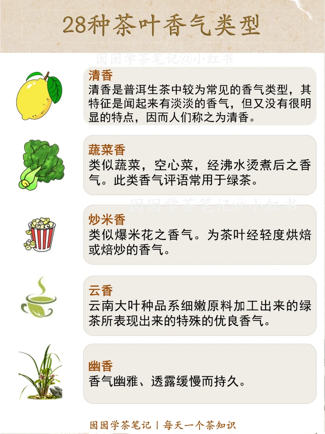 盘点❗️28种常见茶叶香气?你闻过几种？