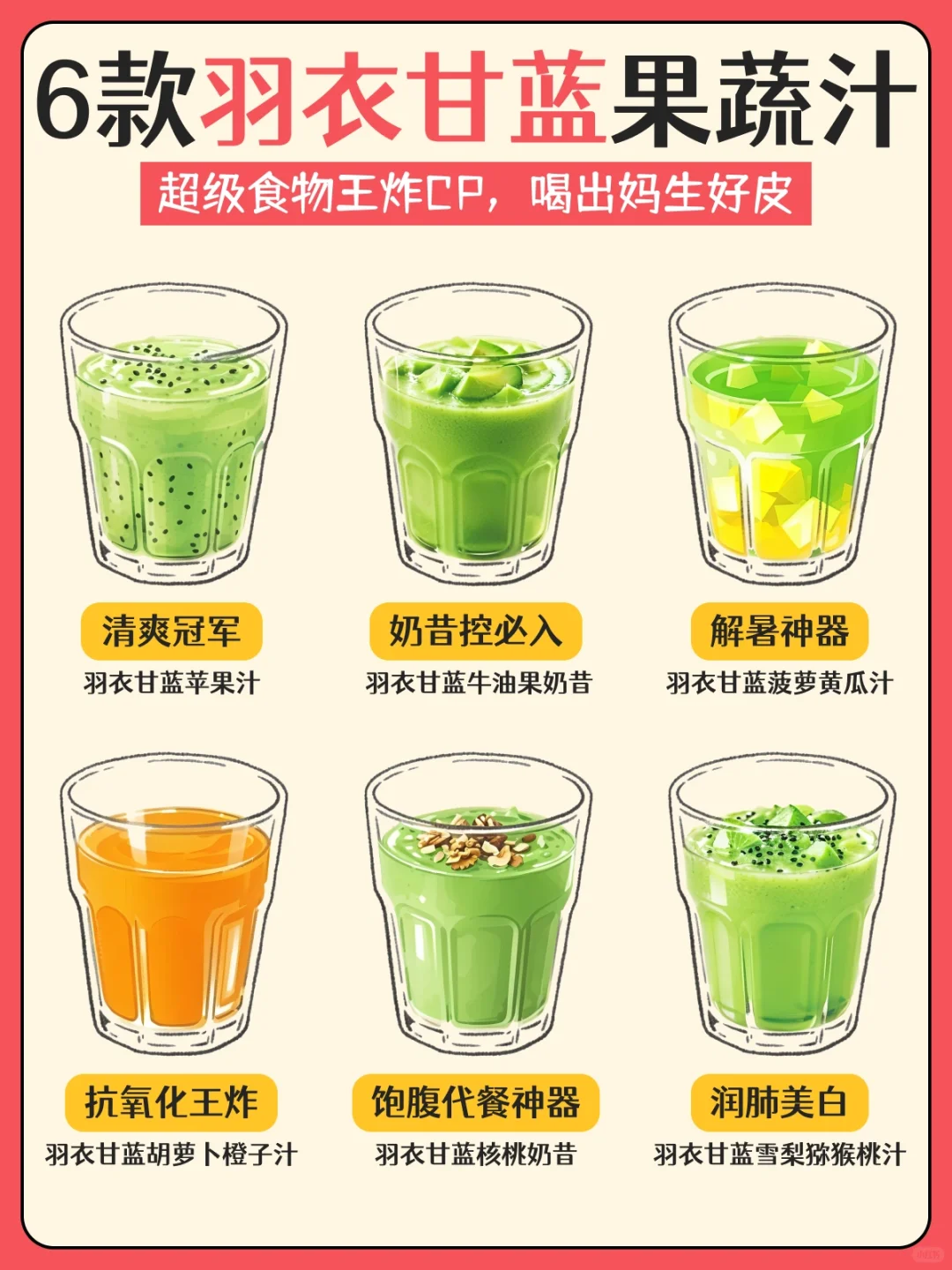 6款羽衣甘蓝果蔬汁公式?超级食物的魅力