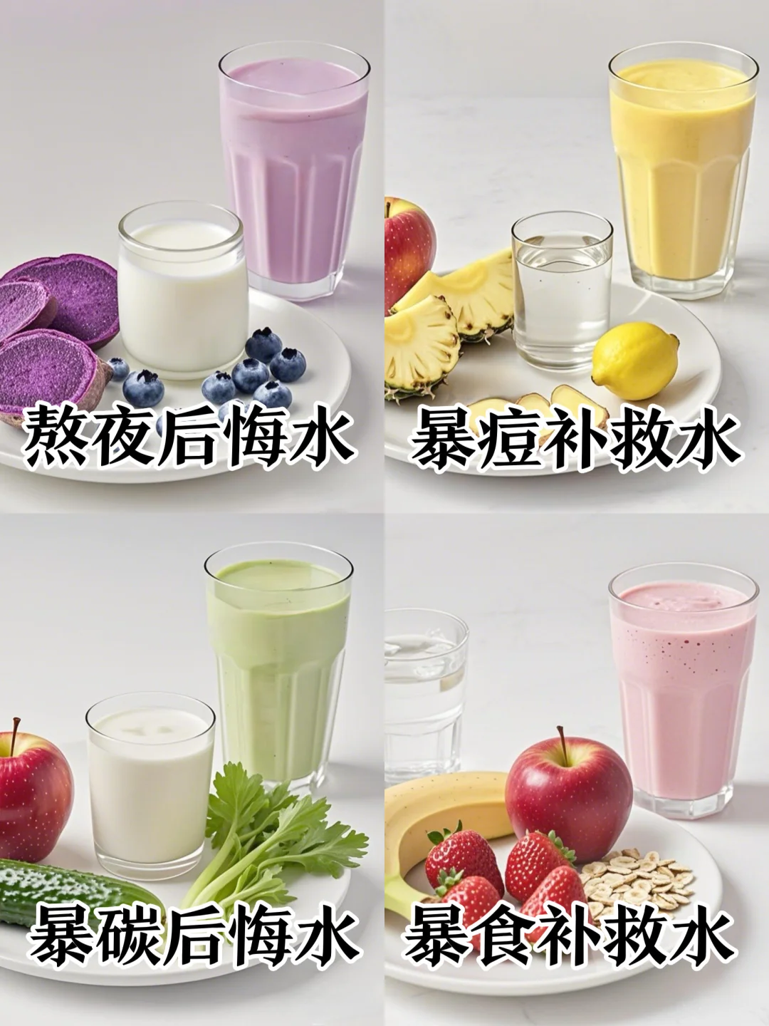 果蔬汁✨配方➡️一键逆袭熬夜、暴痘、暴食、暴碳