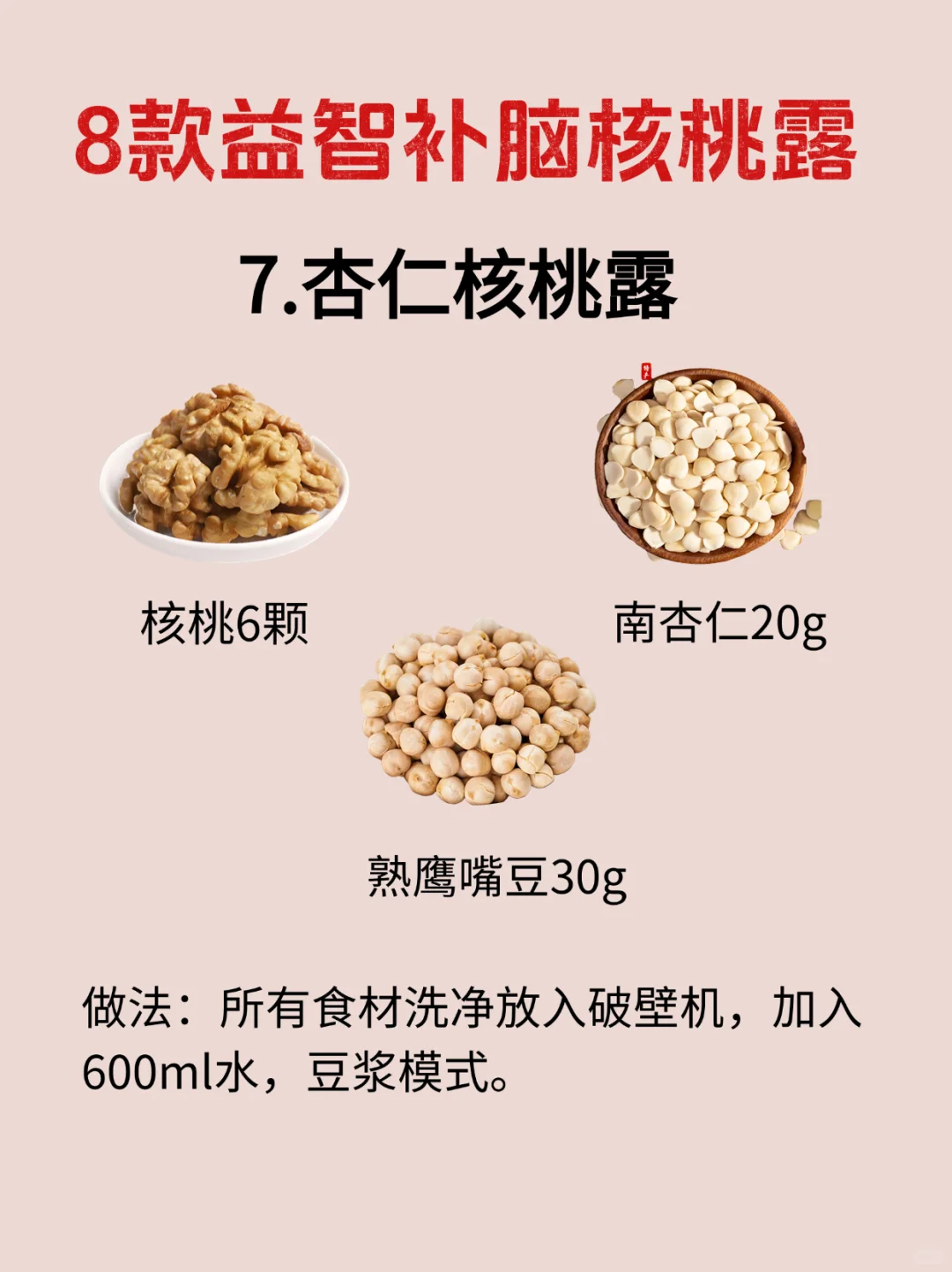 益.智.补.脑8款核桃露！营养、美味又简单！