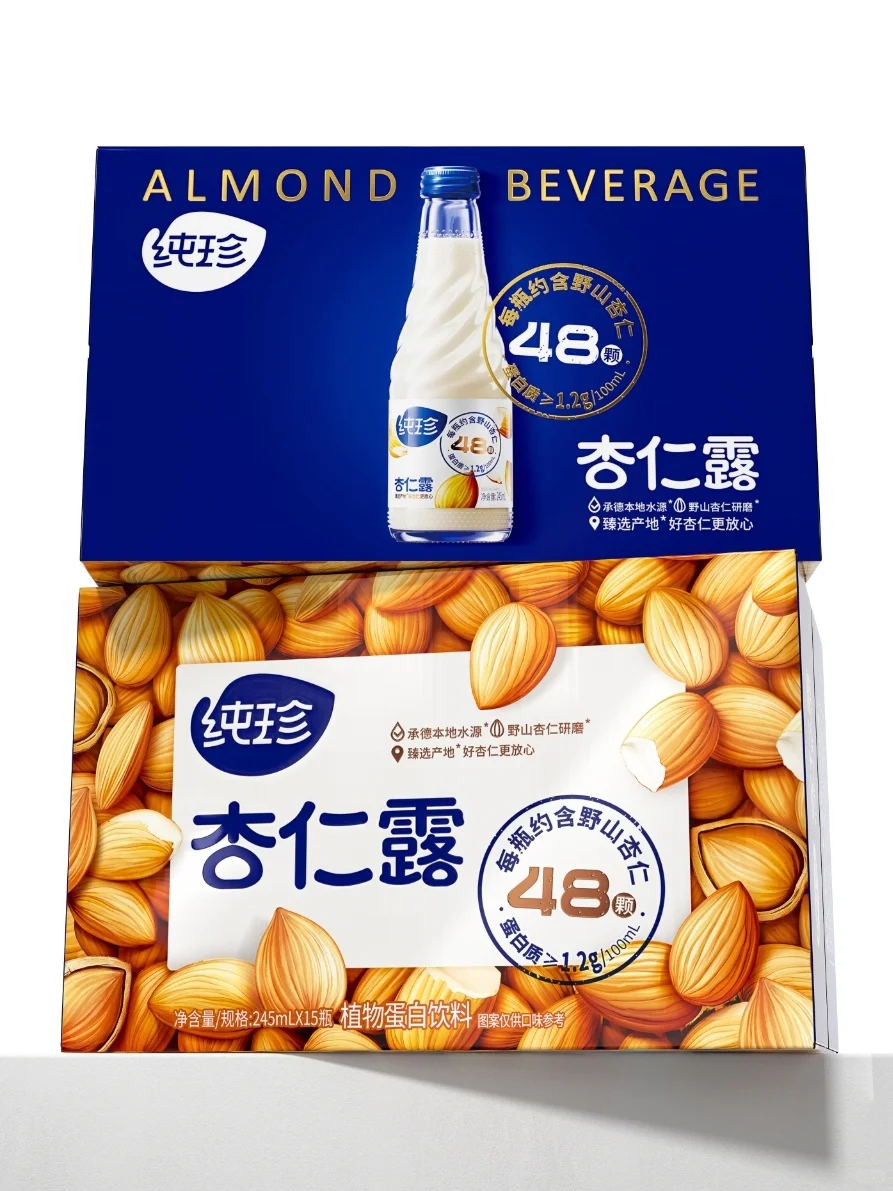 纯珍×长江丨品牌升级,杏仁露包装多维焕新