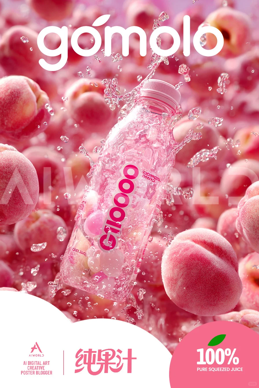 从0到1的ai创作 | 纯果汁饮料夏日多巴胺